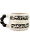 Ysf Shop Leopard Pattern Printed Handmade Cream Glossy Harmony Mug - Handcrafted Gift Mug - 3