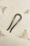 Stylish U Shaped Hair Clip Bright Yellow Tone Brown Hair Fork for Women - 4