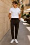 Men's Comfort Fit Navy Blue Striped Jogger Pants Stretch Fabric 0247Dngr - 2