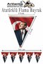 Ataturk Paper Flag 1 Piece Set 1 Ata Flag Decoration October 29 April 23 Triangle Paper Flag National Day