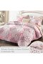 7.5 Tog Double Duvet Set, Soft Reversible Coverless Comforter Set with 2 Pillowcases, Pink - 2
