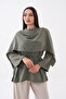 Heavyweight Woven Tunic with Shoulder Capes and Hakim Collar - 2