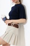 Women's Sandy Side Gathered Short Sleeve Blouse - 7