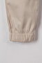 Boys' Woven Jogger Pants with Elastic Waist and Tie Detail - 3