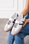 Vicenza White Black Striped Strappy Sports Sneaker Shoes - 3