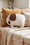 100% Natural Cotton Linen Elephant Design Newborn Baby Room Decorative Pillow - 5