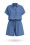 Blue Tensel Shirt Shorts Set 05311
