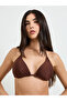 Pack of 4 - Textured Front Tie Ruffle Detail Top, Short Tie Sarong, Tie Bikini and Brief Set - 6