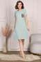 Corded Embroidery Short Sleeve Mini Length Nightgown - 2