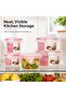Leakproof Plastic Food Storage Container Set, 4 PC with Locking Lids, 220ml + 450ml + 900ml + 1.2L, Lunch Box Containers for Snacks & Meal Prep - 2