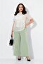 Women's High Waist Elastic Chiffon Lined Fabric Plus Size Curve Pants - 4