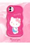 Samsung Galaxy M13 Compatible Case Camera Protector Red Silicone Couple Phone Case Kitty Pattern - 2