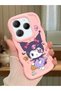 Infinix Hot 40 Compatible Case Camera Protector Pink Silicone Couple Phone Case Cartoon Pattern