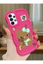 Samsung Galaxy A23 Compatible Case Camera Protector Red Silicone Couple Phone Case Kitty Pattern