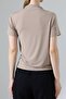 Women's Stoned Sandy Draped High Neck Blouse - 8