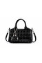 Women's Knitted Patterned Beige Hand and Shoulder Bag with Cross Strap Premium Design - 6
