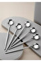Set of 6 18/10 Stainless Steel Round Teaspoons – Silver Tarnish-Resistant Steel Spoons