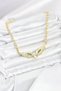 Brass Gold Color Zircon Stone Serenay Necklace - 2