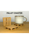 Set of 3 Pallet-Look Coasters Decorative Drink Coasters