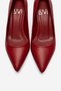 Jalen Red Skin Genuine Leather Women's Low Heel Shoes - 2