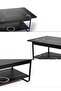 Migue home Modern Two Tier Coffee Table for Living Room, Easy Assembly, 100cm L x 60cm W x 40cm H, Black Color - 7