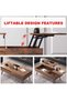 Coffee Table with Lifting Top, Modern Coffee Tables for Living Room with Hidden Compartment, Mid Century Space-Saving Convertible Furniture for Small Spaces Living Room Apartment 120x50x55cm - 3