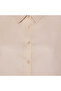 Oversized Linen Blend Shirt with Long Sleeves - 2