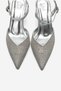 Nivora Silver Stone Women's Thin Heeled Evening Dress Shoes - 2