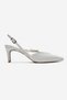 Armonia White Leather Women's Heeled Shoes with Tape Detail - 4