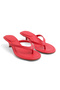 Duru Women's Comfortable Sole New Season Faux Leather Short Heeled Flip Flops - 4
