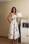Spring Floral Piping Square Neck Dress - 2