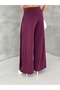 Women's Modal Fabric High Waist Pleated Detailed Wide Leg Palazzo Trousers - 8