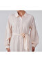 Dusty Pink Solid Band Collar Buttoned Maxi Dress - 5