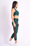 Women's Leggings Set Polyester Leggings with Tulle Detail at the Hem High Waist Leggings and Bralet - 4