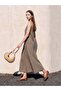 90590 100% Lyocell Maxi Dress-Brown - 3