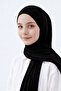 Combed Cotton Shawl Black 65X170 cm