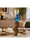 Nordic Style Wavy Form Decorative 3D Vase Brown - 3