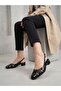 K2261 Women's Cross Pointed Toe Open Back Mini Heel Shoes - 2