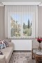 Dotted Linen Tulle Curtain Honeycomb Short Tulle 1 to 2.5 Regular Pleat Ready to Install - 3