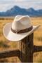 Men's Internally Adjustable Metal Buckle Patterned Cowboy Hat Trilby Hat - 4