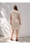 Trendlucky Plus Size A-Line Linen Blend Dress with Difference - 3