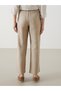 Lcwaikiki Classic Beige Women's Trousers with Elastic Waist - 4