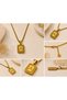Letter a Necklace Gold Color Steel Non-Tarnish Letter Necklace - 2