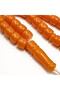 Afghan Musk Rosary 33 Beads 10x12mm Vibrant Orange Barrel Prayer Beads 50g - 2