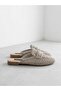 30382 Lace Knitted Closed Front Flat Sole Slippers for Women - 2
