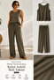 New Season Modal Tensel Fabric Thick Strap Double Set – Khaki - 3
