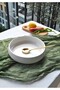 1 Piece Ceramic White Salad Bowl 24 cm Curved Salad Plate 24X6 cm - 3