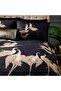 Laurence Llewelyn-Bowen - Kireina - 100% Cotton Duvet Cover Set - Double Bed Size in Black/Gold - 2