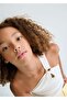 Girl's White Ring Detailed Ribbed Halter Neck Blouse 2-10 Years White - 2