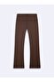 High Waist Wide Leg Brown Leggings - 3